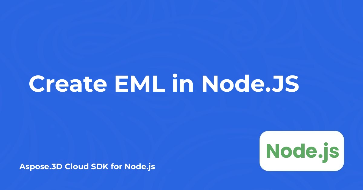 Create EML in Node.JS