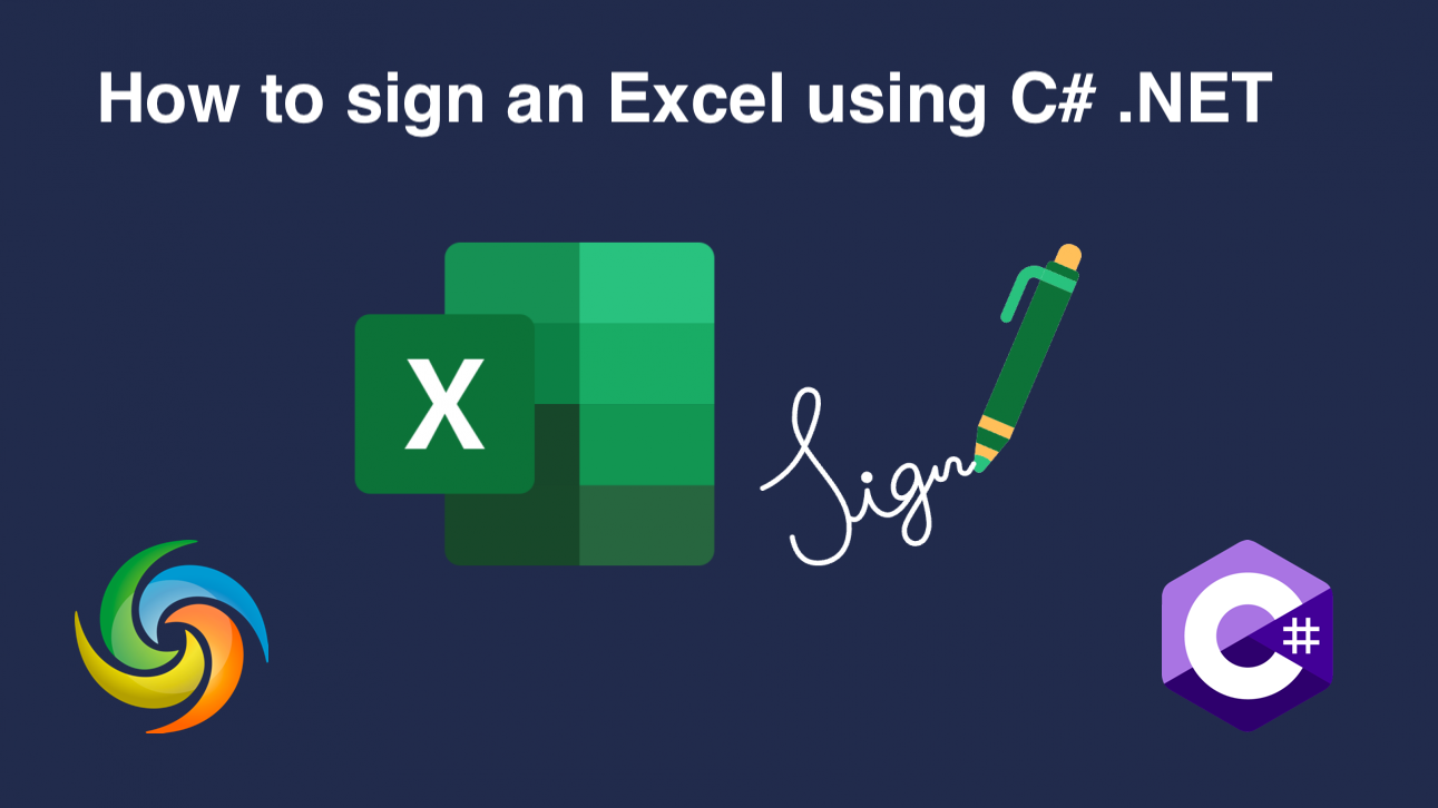 التوقيع في Excel