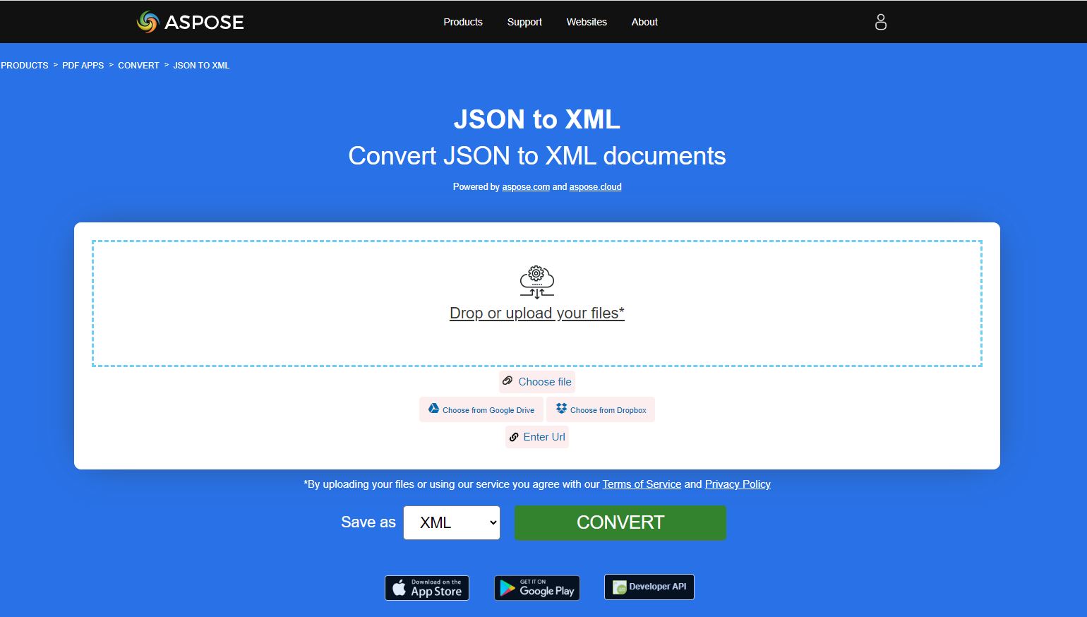 json إلى XML