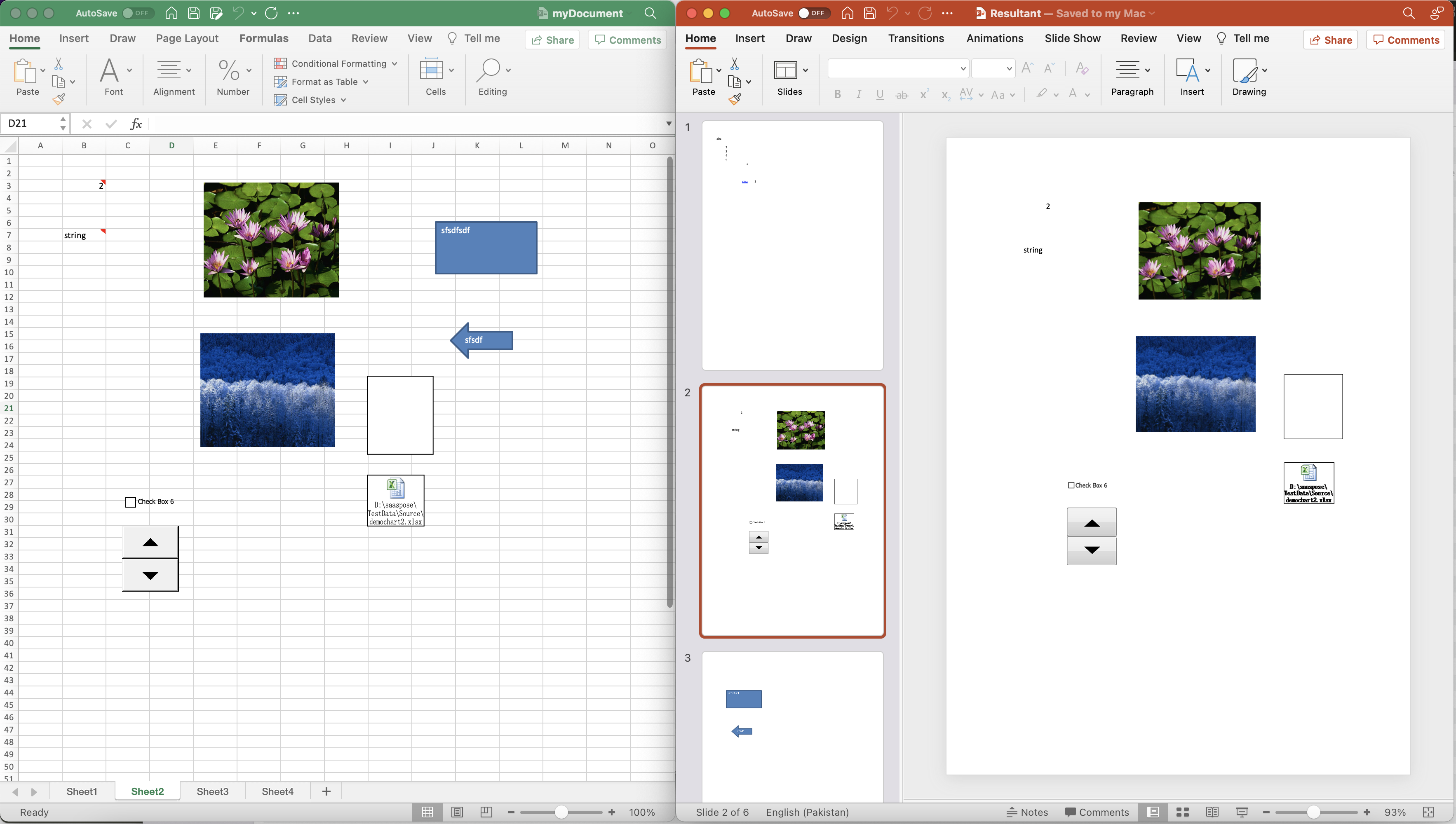 excel to PPTX preview