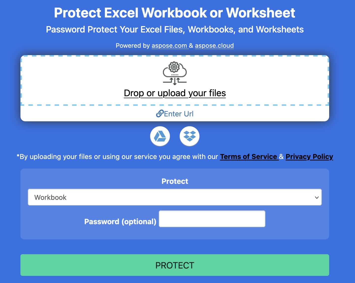 password protect excel