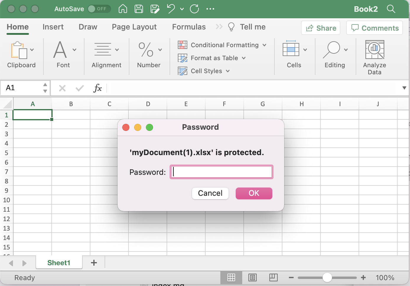 Excel-Datei mit Passwort schützen