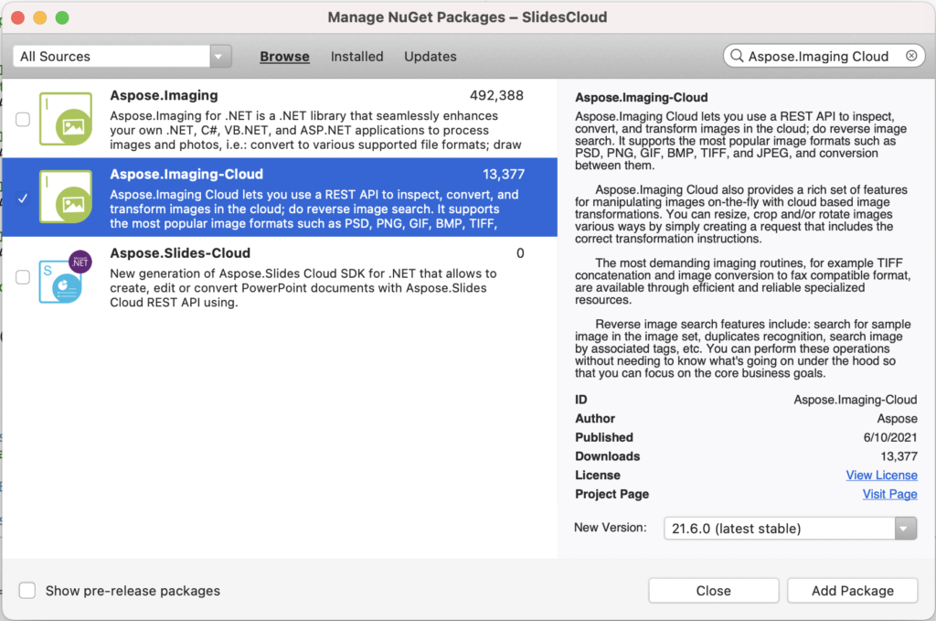 SDK de Aspose.Imaging Cloud