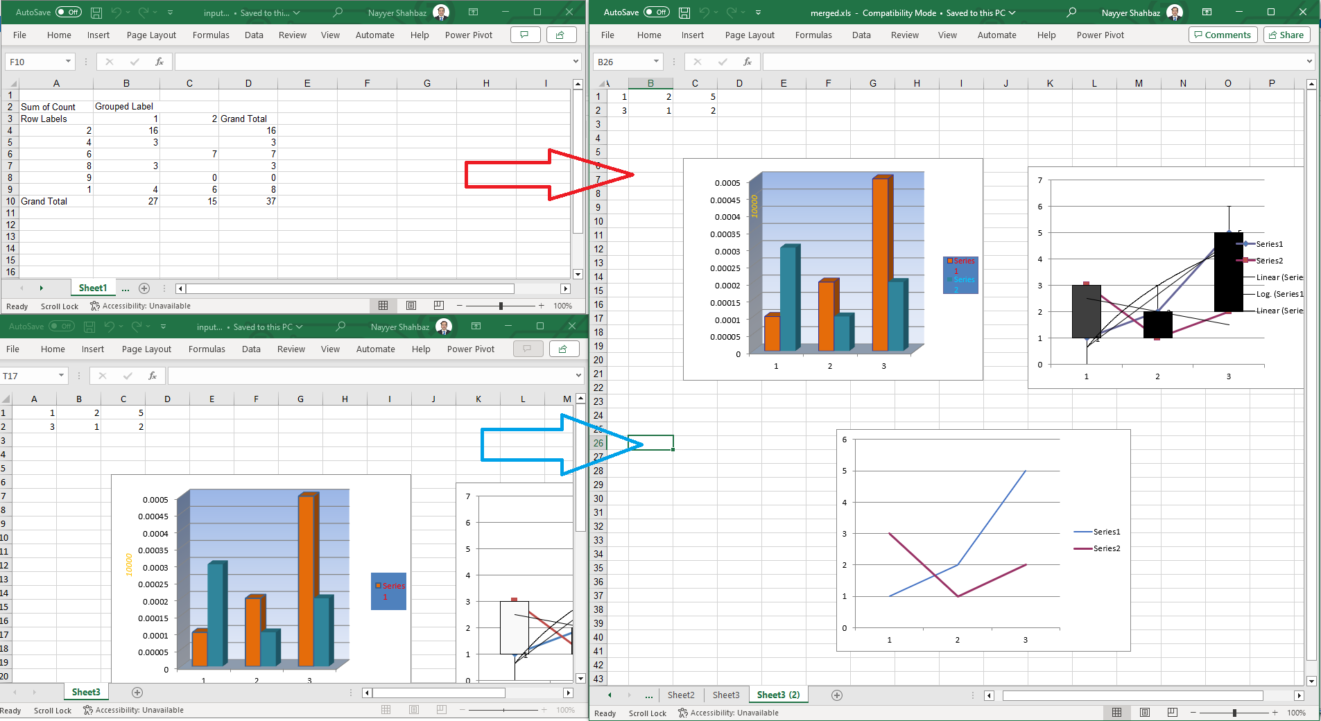 combiner des fichiers Excel