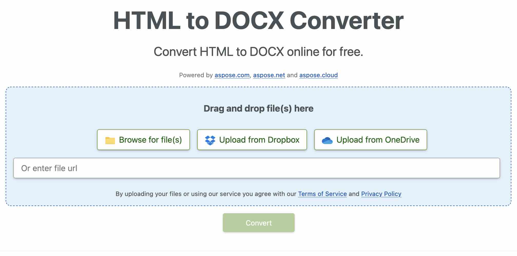html to docx free