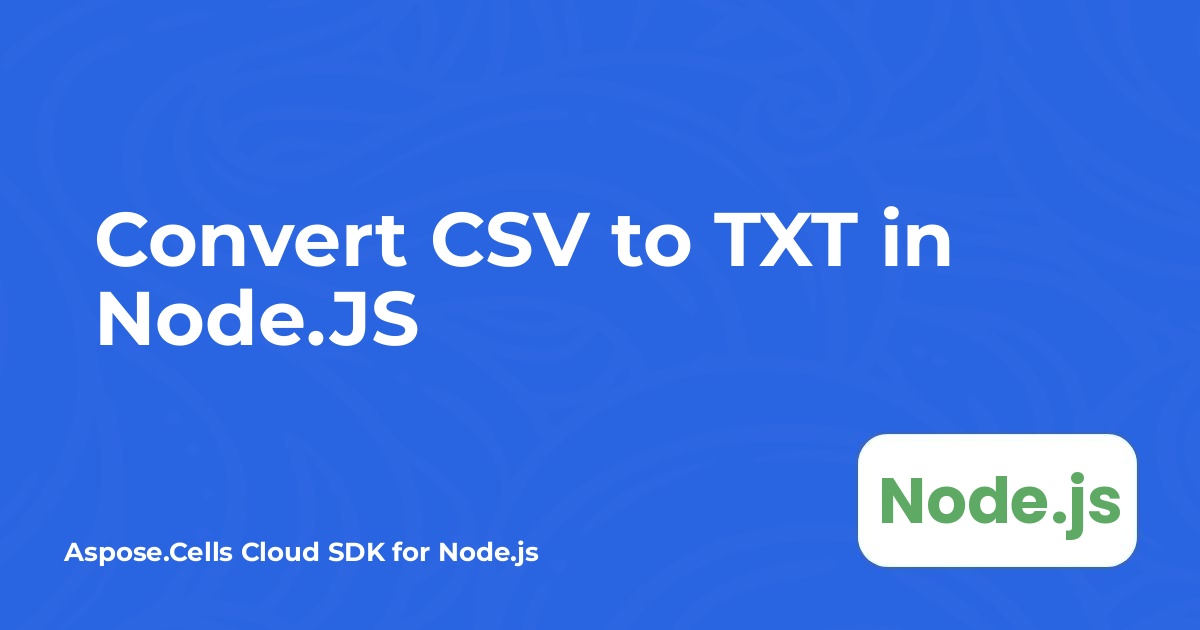 CSV konvertálása TXT formátumba Node.JS-ben