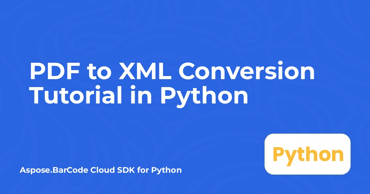 Tutorial di conversione da PDF a XML in Python