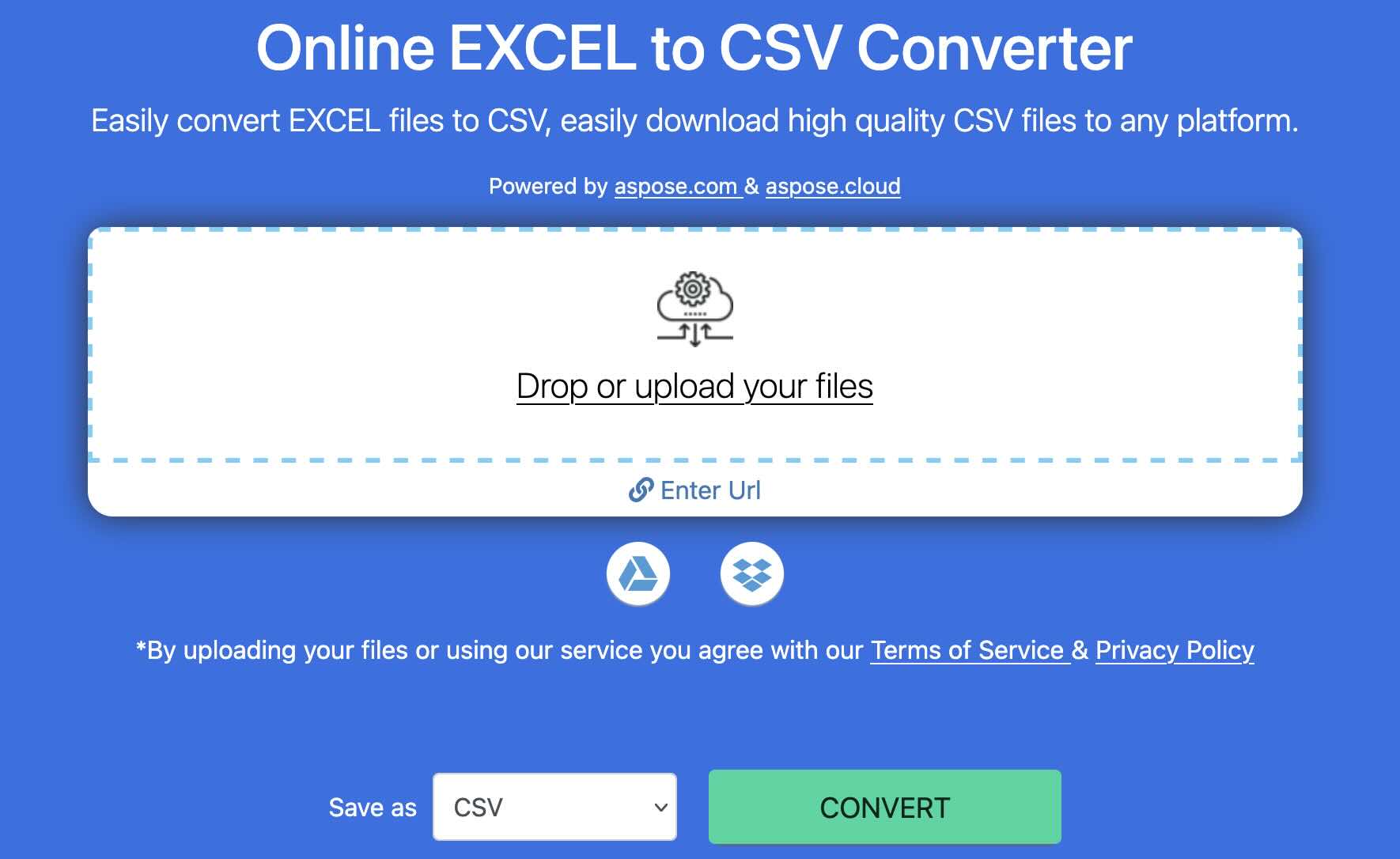 convertitore da excel a csv