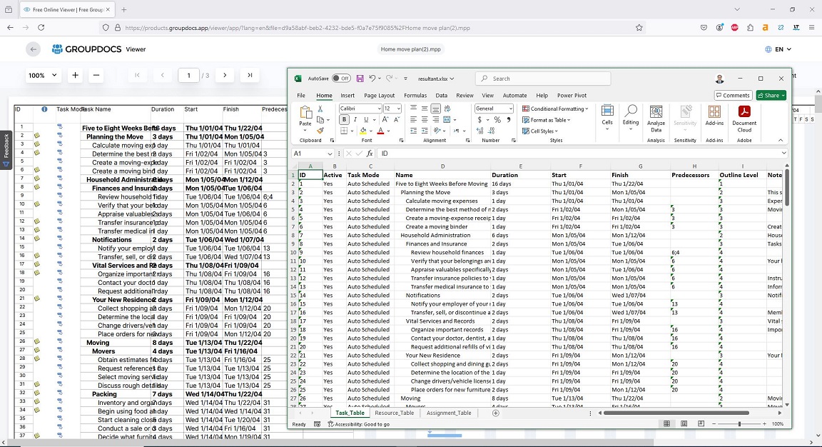 mpp から xlsx へ