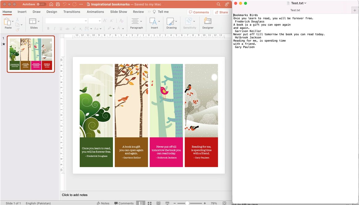 Extract text from PowerPoint