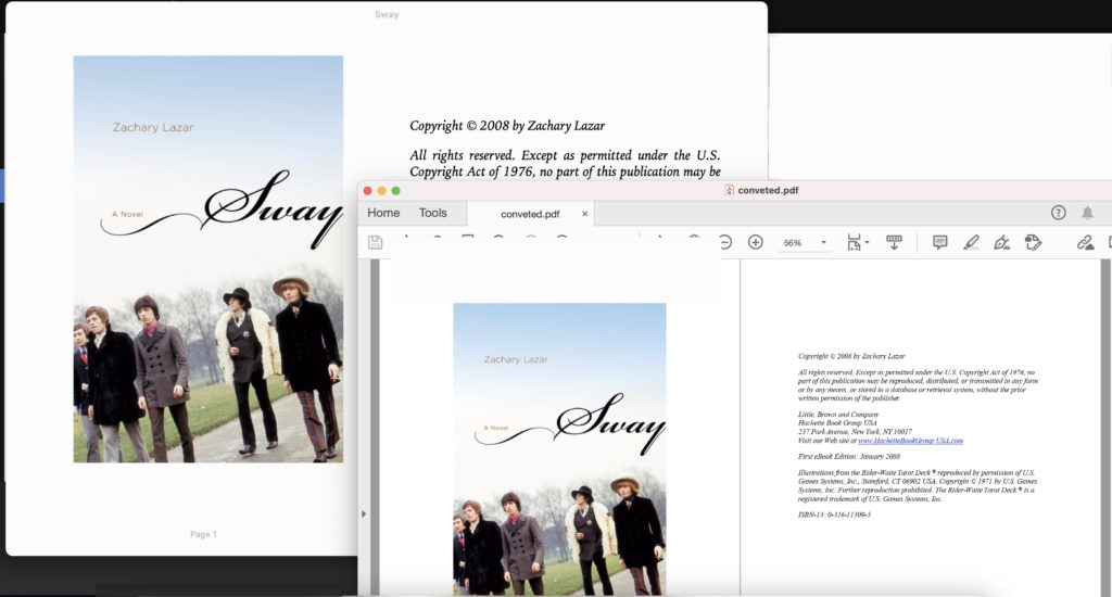 EPUB to PDF conversion preview