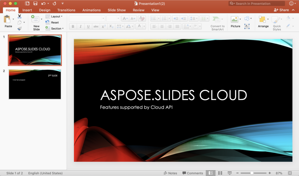 Preview of two slides in PowerPoint Presentation