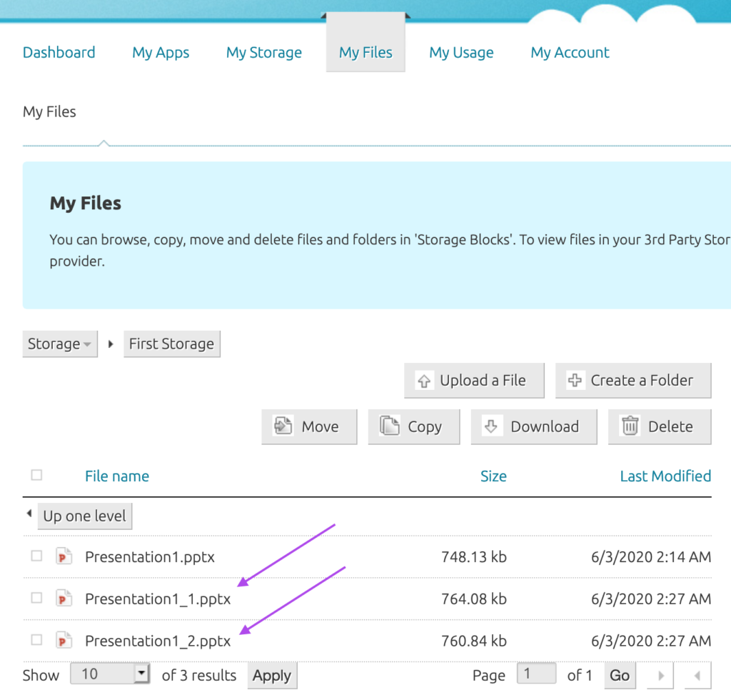 PowerPoint files as a result of Split operation.