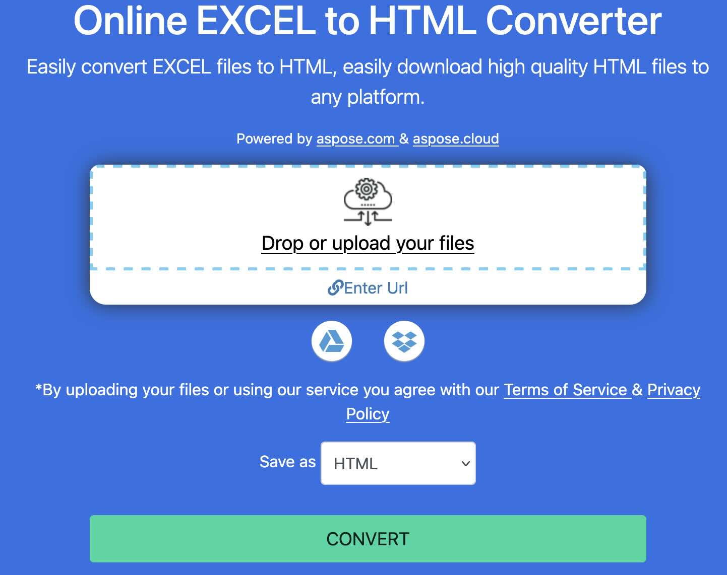 excel to html converter
