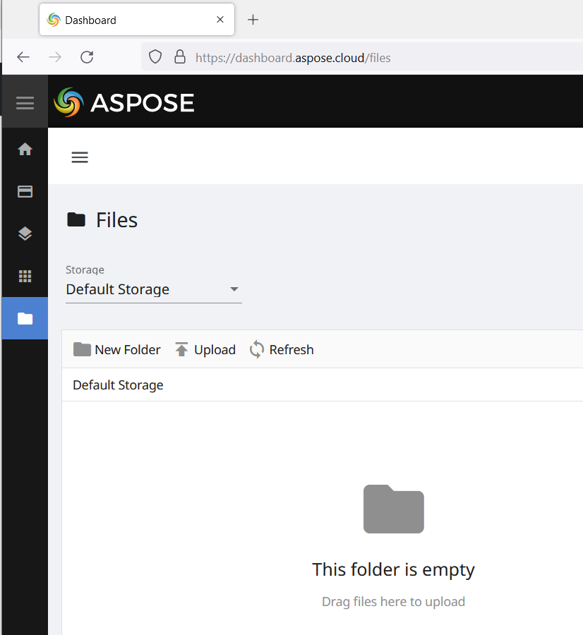 Aspose.Cloud dashboard preview