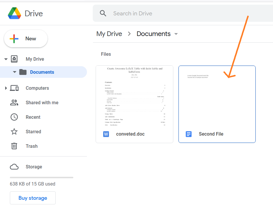 Google Drive preview