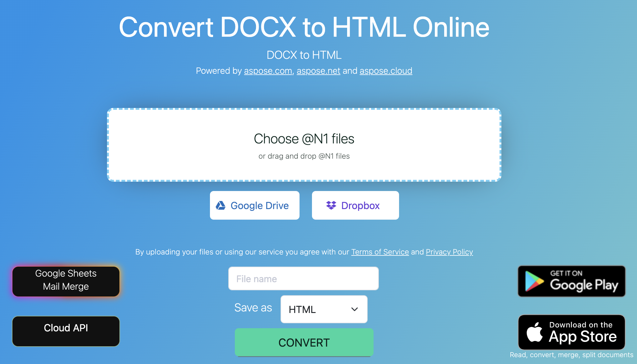 docx to html online