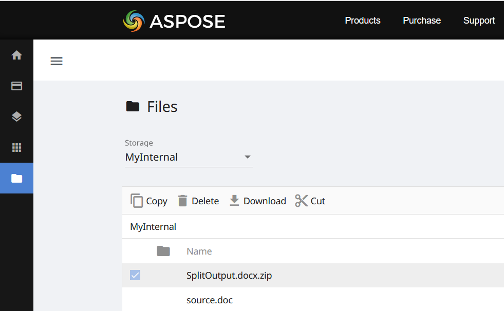 Document Split output