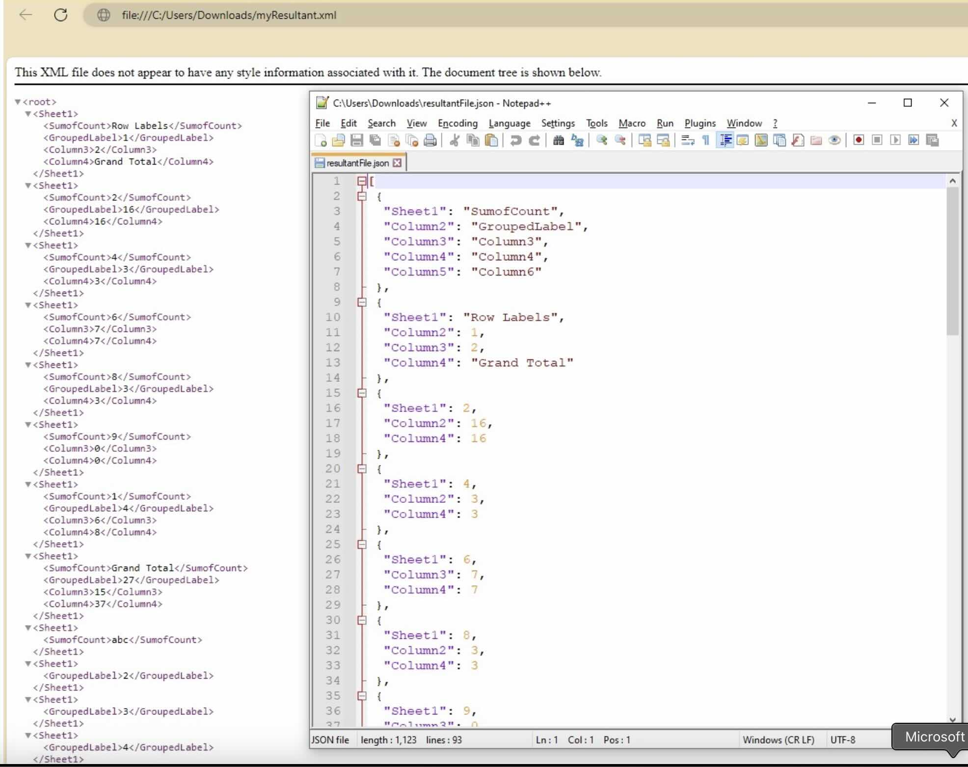 xml to json 預覽