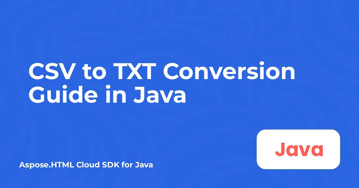 Java 中的 CSV 轉 TXT 轉換指南